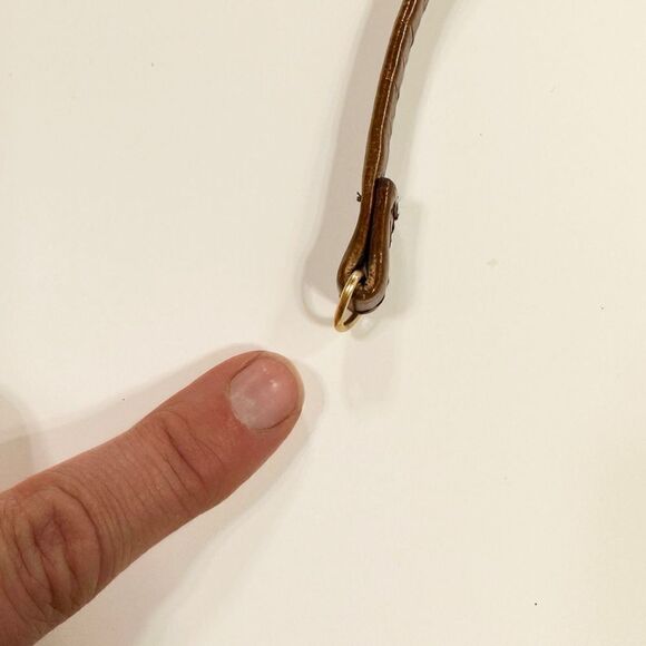 Hobo taupe leather wristlet purse with long crossbody strap - Picture 12 of 13